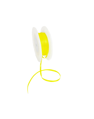  Double Face Satin ribbon, 3,5 mm, Light yellow