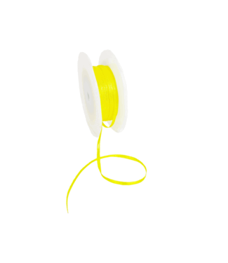 Double Face Satijnlint, 3,5mm, Licht geel