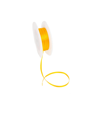 Double Face Satijnlint, 3,5mm, Licht oranje