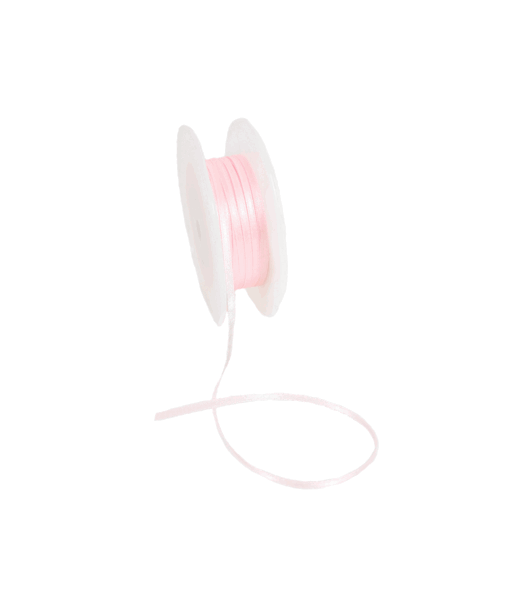 Double Face Satin ribbon, 3,5 mm, Pink