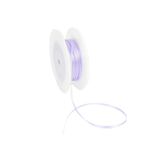 Double Face Satijnlint, 3,5mm, Licht lavendel