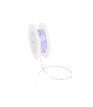 Double Face Satin ribbon, 3,5 mm, Light lavender