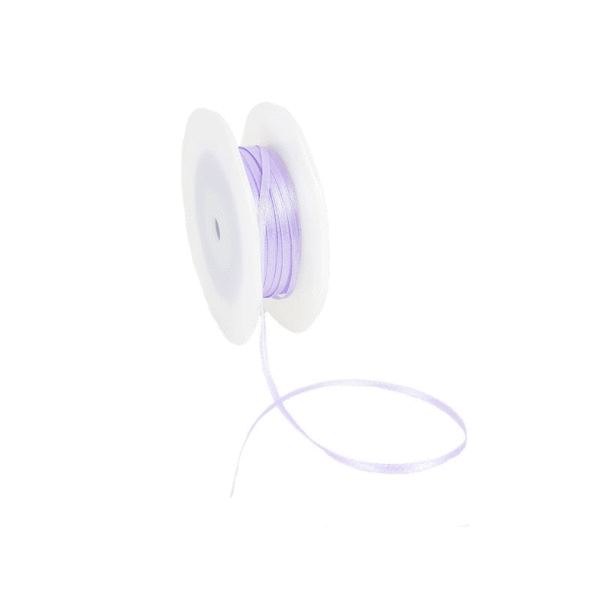 Double Face Satin ribbon, 3,5mm, Light lavender