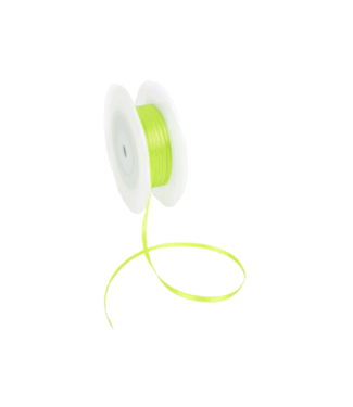Double Face Satin ribbon, 3,5 mm, Light green