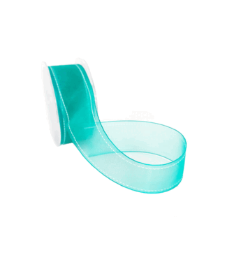 Wired organza All day, 38mm, Turquoise