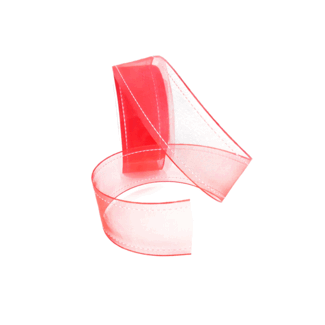 Wired organza All day, 38mm, Rood
