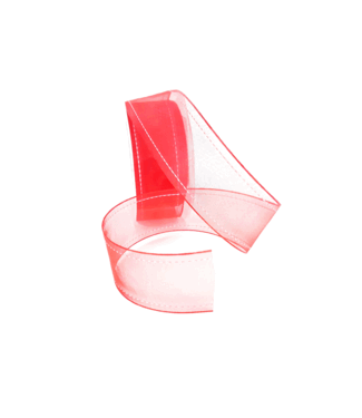 Wired organza All day, 38mm, Rood