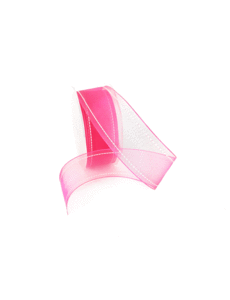  Wired organza All day, 38 mm,  Fuchsia