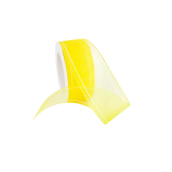Wired organza All day, 38mm, Geel