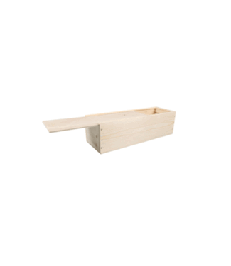 Wine box, wood, 1 bottle, incl. Lid, 337x85x95 mm, per piece