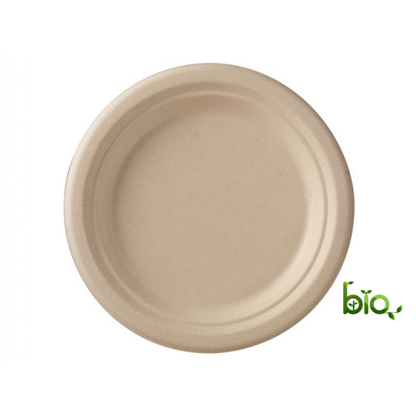 Plate Ø 18 cm, made of sugar cane