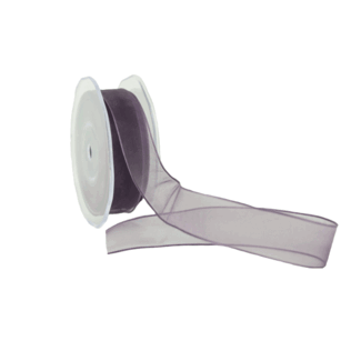 Organza lint, Wired Edge, 23mmx20mtr, Aubergine