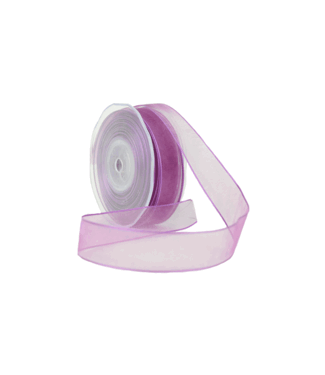 Organza lint, Wired Edge, 23mmx20mtr, Egg plant