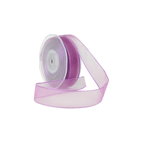 Organza ribbon, Wired Edge,  23mmx20mtr, Egg plant