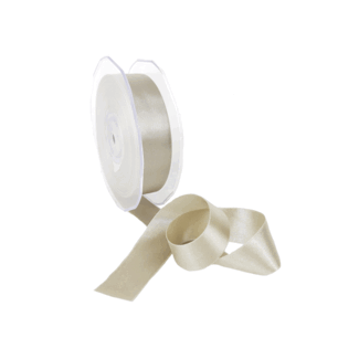 Double Face Satin ribbon, 25mm, Taupe