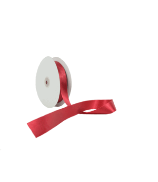 Double Face Satijnlint, 25mm, Rood