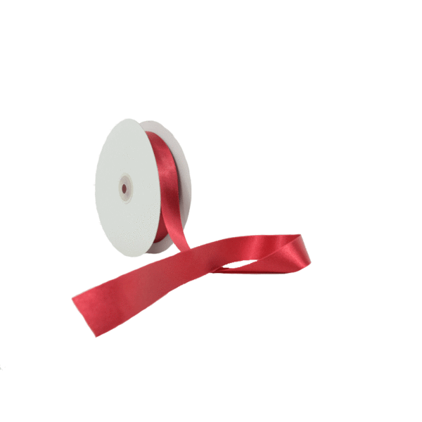 Double Face Satin ribbon, 25mm, Red