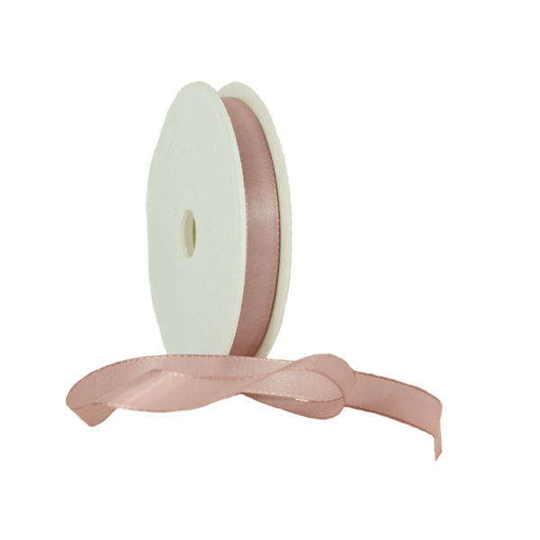 Satin ribbon, 15 mm, Old Pink