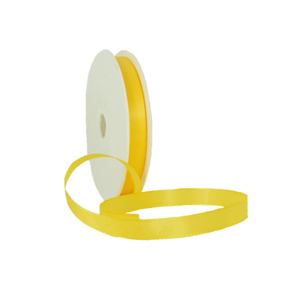 Satin ribbon, 15 mm, Yellow