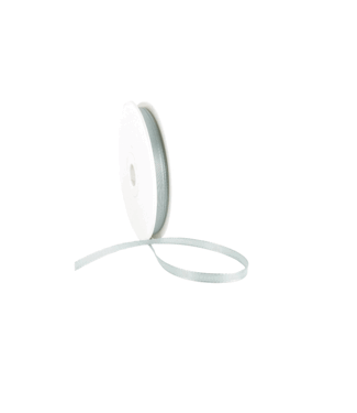 Satin ribbon, 9 mm, Silver