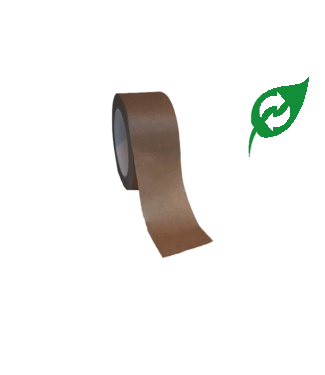 Papieren tape, bruin, ECO,  per rol