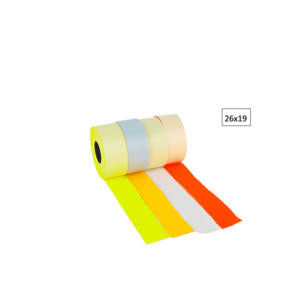 price label 26 x 19mm fluor orange permanent