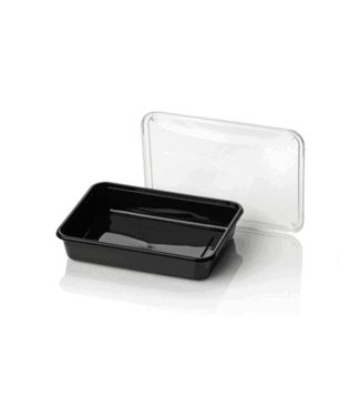 Microwave bins, black, 500cc , Re-usable