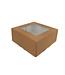 Cakebox, brown kraft, 21x21x9 cm