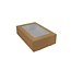 Pastry Boxes with Window - 19x12.5x5 cm - Duplex - 60 or 240 pcs