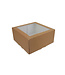 Cakebox, brown kraft, 19x19x9 cm