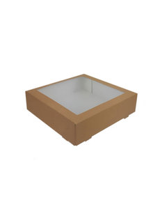  Cakebox, brown kraft, 19x19x5 cm