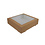 Cakebox, brown kraft, 19x19x5 cm, with window