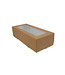 Stoldoos, 26x12x7 cm, bruin kraft, met venster