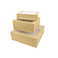 Cakeboxes with window, brown kraft,  26x26+9cm "Robuust"