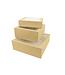 Cakeboxes with window, brown kraft,  26x26+9cm "Robuust"