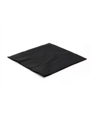  Napkin, black, 33x33cm