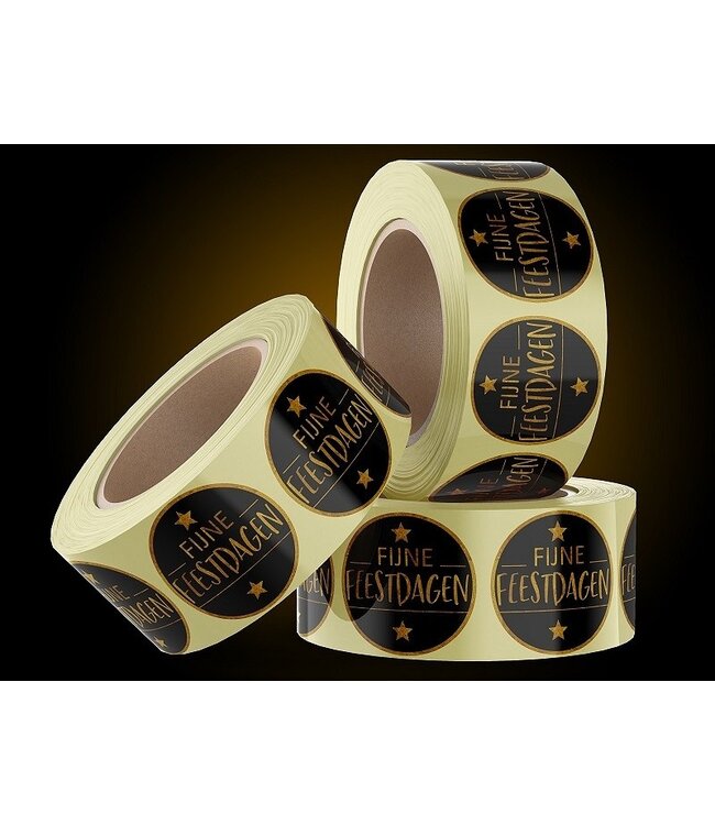 Etiketten Ø 50 mm "Fijne Feestdagen"