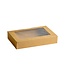 Sushi box L, 24x17x4,5cm, FSC kraft/PLA