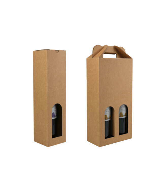 Bottle box, brown kraft, 1 bottle "Basic Line"