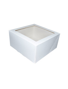  Cakebox, white, 19x19x9 cm , with window