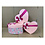 Heart shape gift box, pink heart