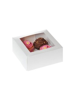  Cupcake dozen, 4 cupcakes, wit