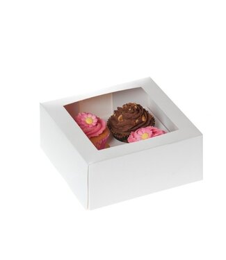Cupcake dozen, 4 cupcakes, wit