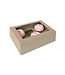 Cupcake boxes, 6 cupcakes, brown kraft