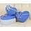 Heart shape gift box, blue checkered