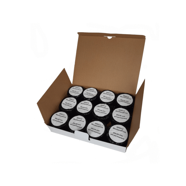 Labels for Dymo printer, white, permanent