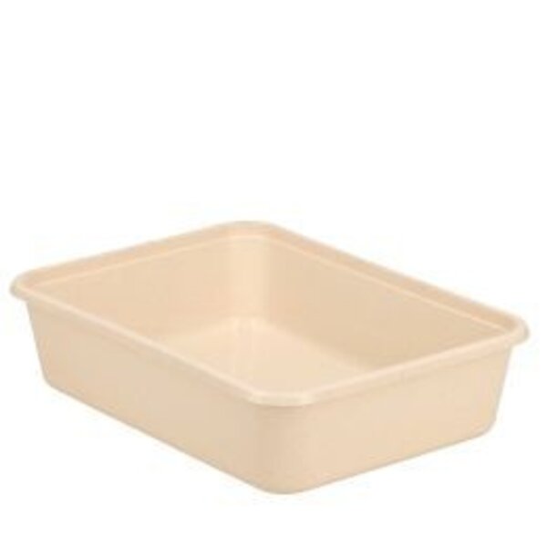 Microwave containers, rectangular, PP, Beige graniet(injection molded) 750cc , Re-usable