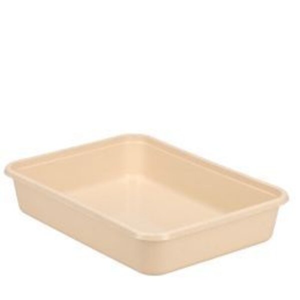 Microwave containers, rectangular, PP, Beige graniet(injection molded) 500cc , Re-usable