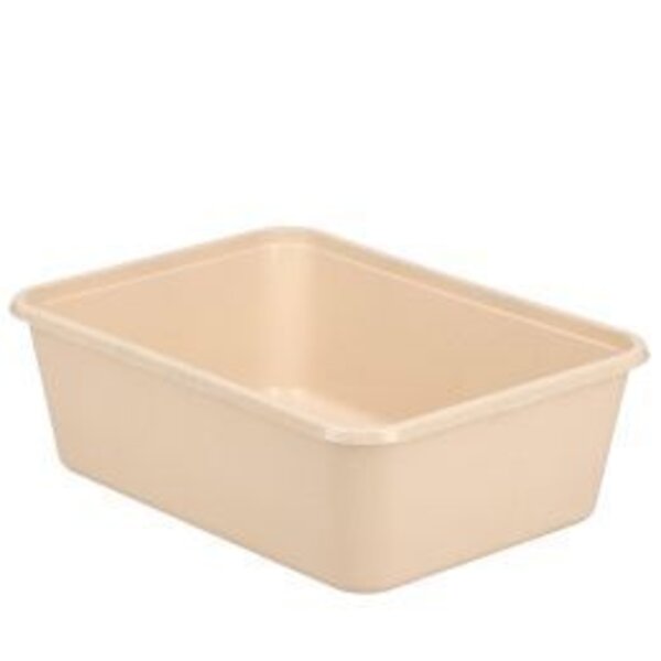 Microwave containers, rectangular, PP, Beige graniet(injection molded) 1000cc, Re-usable