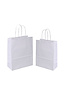  Carrying bags, 18+8x22, white, twisted handles